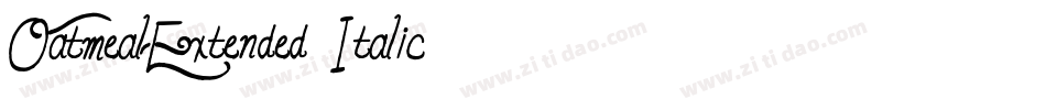OatmealExtended Italic字体转换